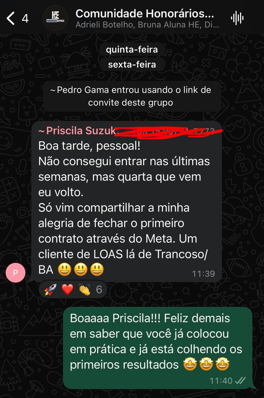 Priscilla — primeiro contrato de BPC pelo Meta