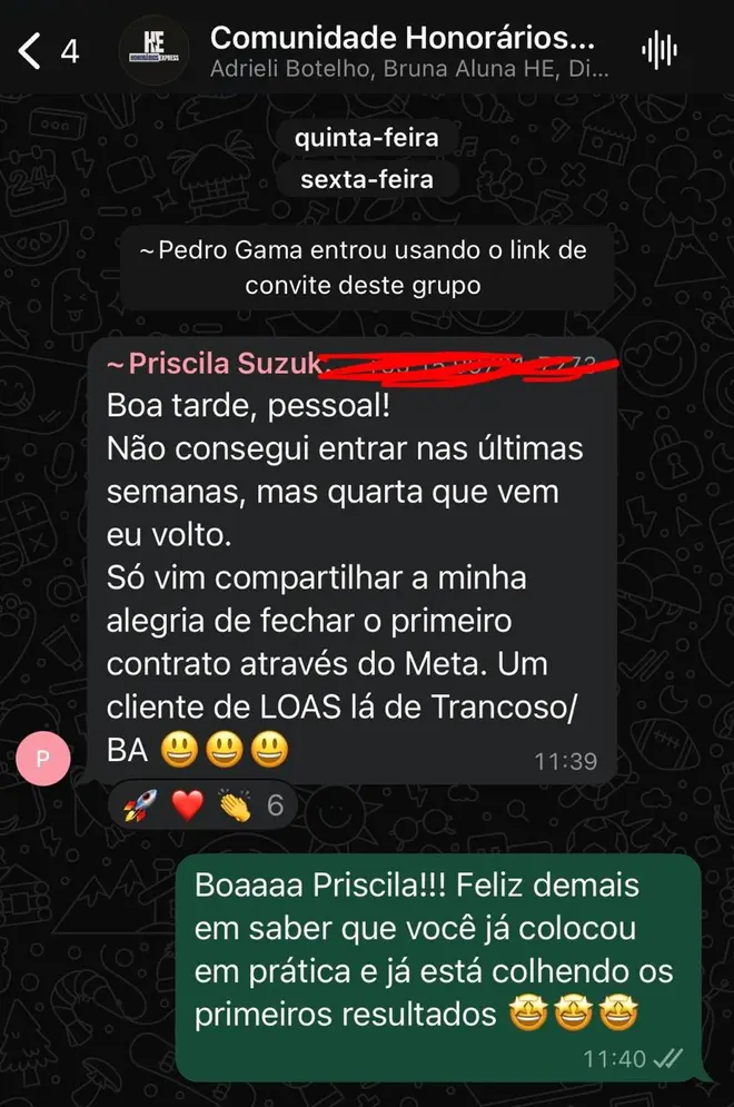 Priscilla — primeiro contrato de BPC pelo Meta